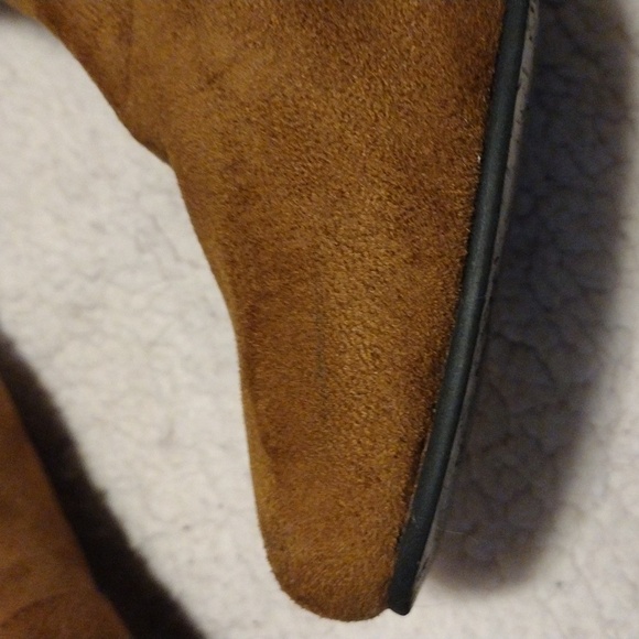 Boston Design Studio sz 9.5W booties with zippers and buckle detail in camel - Picture 8 of 8